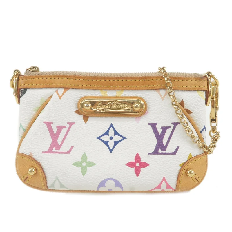 Louis Vuitton Alma bags with a leather - wrapped handle for a luxurious feelLouis Vuitton Monogram Multi Color Pochette Milla PM Mini Hand Bag M60098