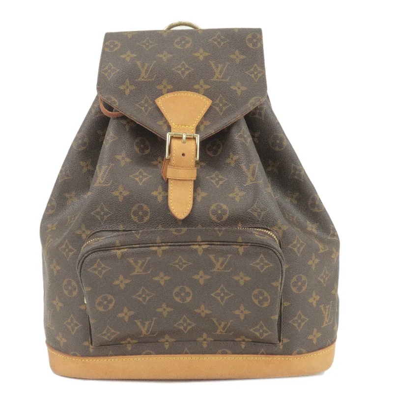 Louis Vuitton handbags with a metal - framed clasp for durabilityLouis Vuitton Monogram Montsouris GM Back Pack M51135