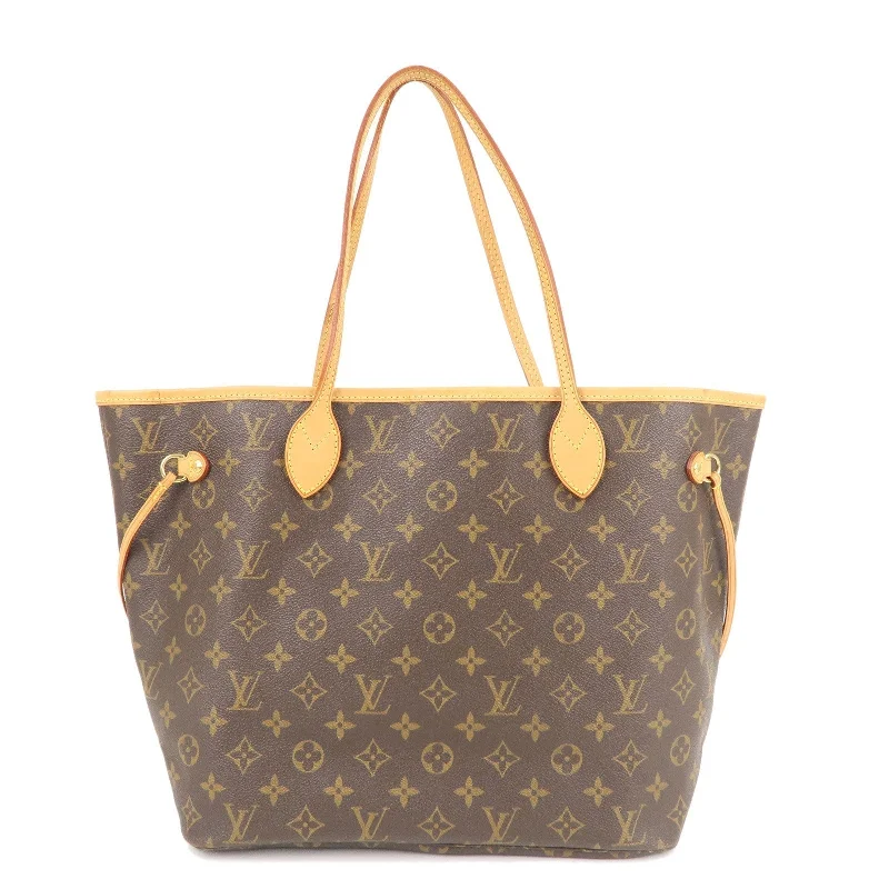 Louis Vuitton handbags with a beaded trim for a touch of glamourLouis Vuitton Monogram Neverfull MM Tote Bag Brown M40156