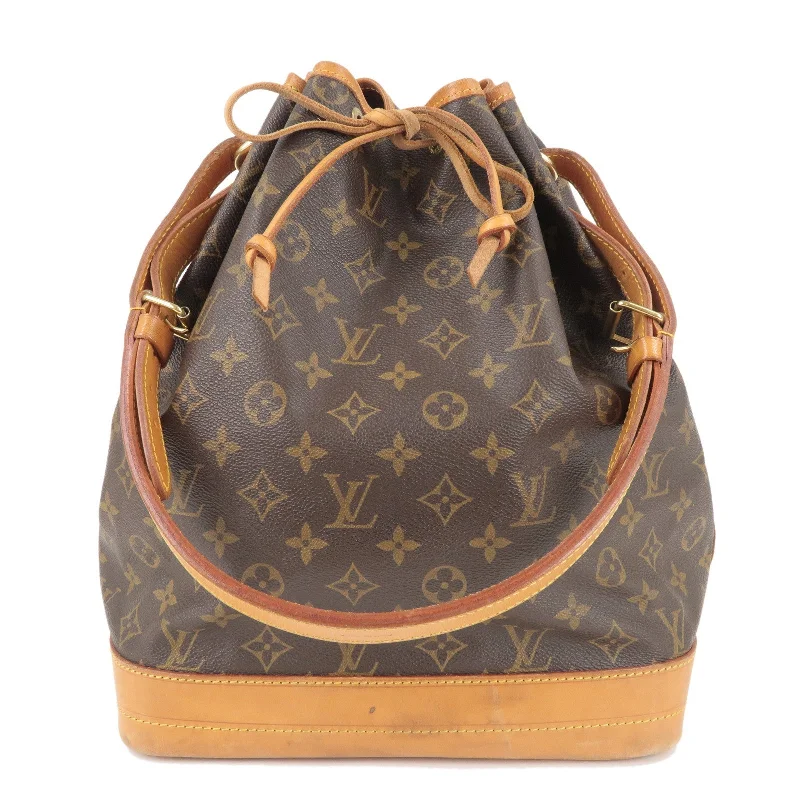 Louis Vuitton bags with a magnetic snap closure for easy accessLouis Vuitton Monogram Noe Shoulder Bag Brown M42224