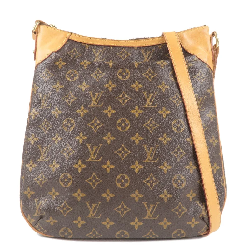 Louis Vuitton crossbody bags with a keychain holder for practicalityLouis Vuitton Monogram Odeon MM Shoulder Bag Brown M56389