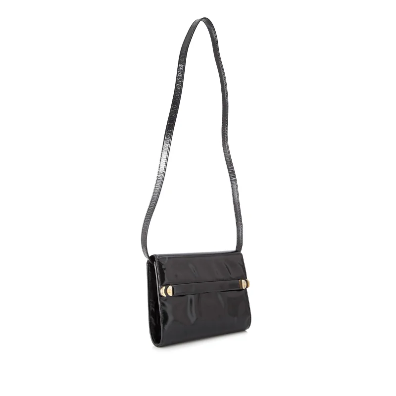 Women Gucci Sylvie bags with a leather - wrapped handleGucci Patent Leather Crossbody Bag (SHG-SF1CzA)