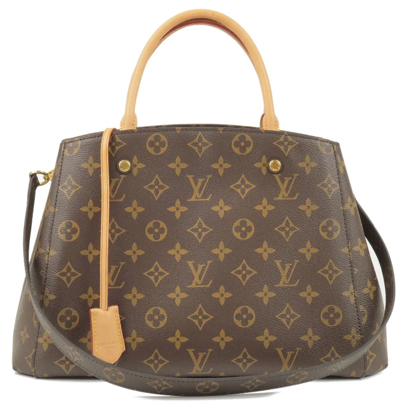 Louis Vuitton crossbody bags with a printed floral pattern for femininityLouis Vuitton Monogram Montaigne MM 2Way Hand Bag M41056