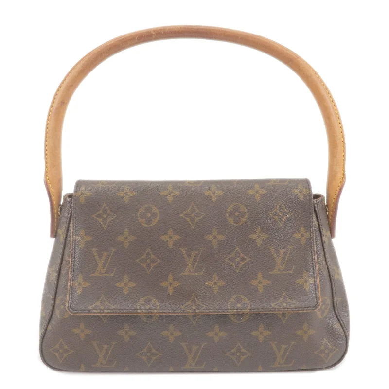 Ladies Louis Vuitton shoulder bags with a single - handle silhouetteLouis Vuitton Monogram Mini Looping Shoulder Bag M51147