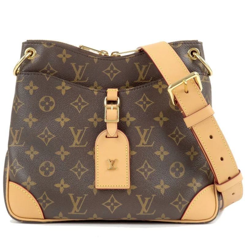 Louis Vuitton bags with a magnetic snap closure for easy accessLouis Vuitton Monogram Odeon NM PM Crossbody Bag M45354