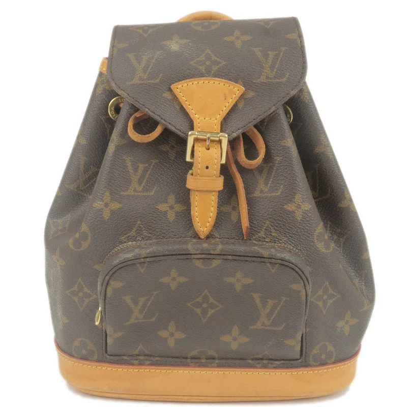 Ladies Louis Vuitton Petite Malle bags in a pastel color for a soft lookLouis Vuitton Monogram Mini Montsouris Back Pack Bag M51137