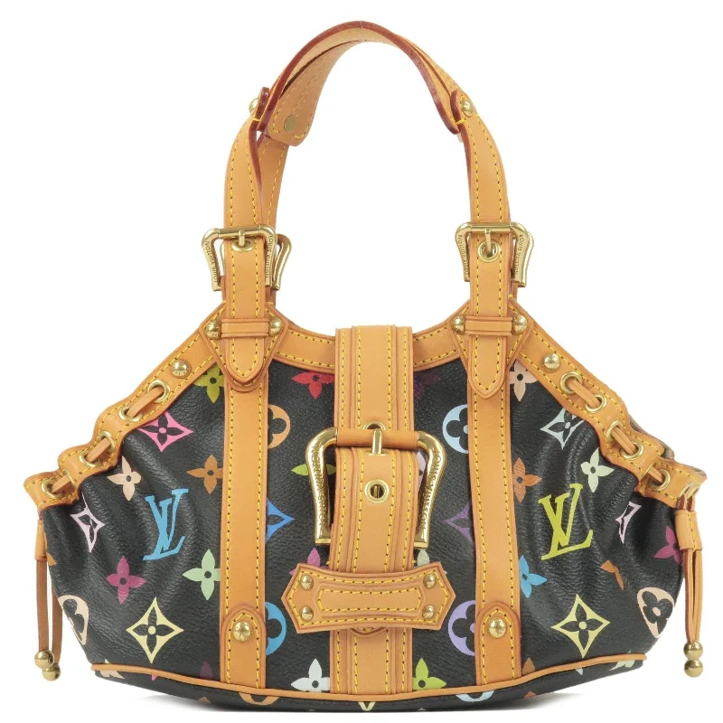 Louis Vuitton handbags with a beaded trim for a touch of glamourLouis Vuitton Monogram Multi Color Theda PM Hand Bag Noir M92346