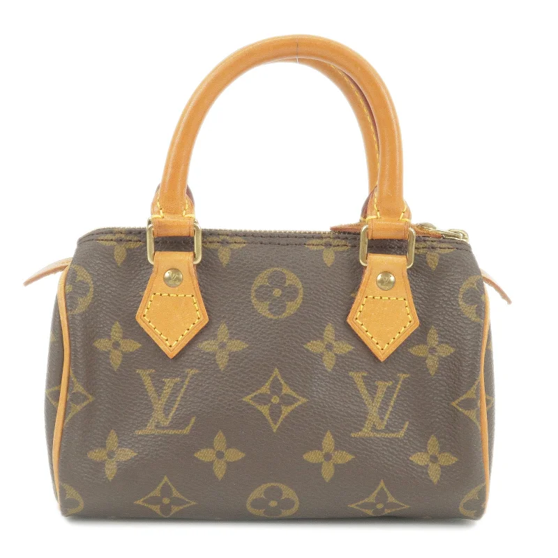 Louis Vuitton bags with a zip - around closure for enhanced securityLouis Vuitton Monogram Mini Speedy Hand Bag Purse M41534