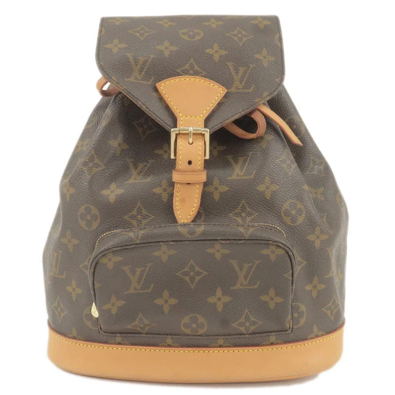 Louis Vuitton handbags with a back - zip pocket for storing valuablesLouis Vuitton Monogram Montsouris MM Back Pack Bag M51136