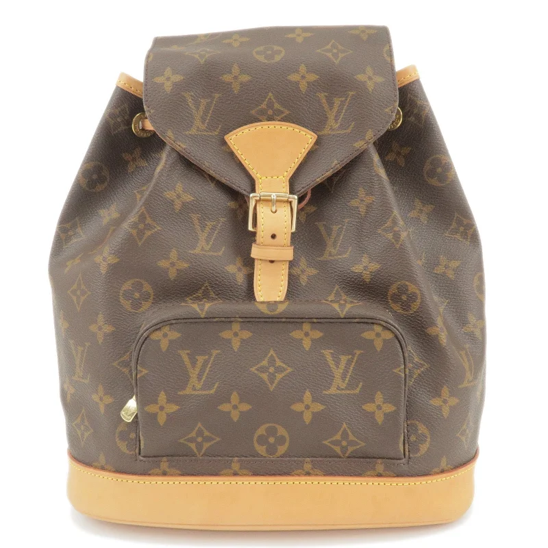 Louis Vuitton handbags with a metal - framed clasp for durabilityLouis Vuitton Monogram Montsouris MM Back Pack Bag M51136