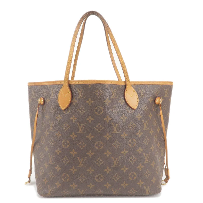 Ladies Louis Vuitton shoulder bags with a single - handle silhouetteLouis Vuitton Monogram Neverfull MM Tote Bag Fuchsia M40996