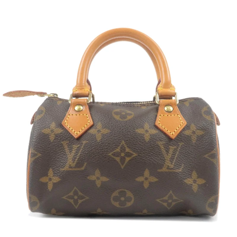 Ladies Louis Vuitton shoulder bags with a single - handle silhouetteLouis Vuitton Monogram Mini Speedy Hand Bag Mini Bag M41534