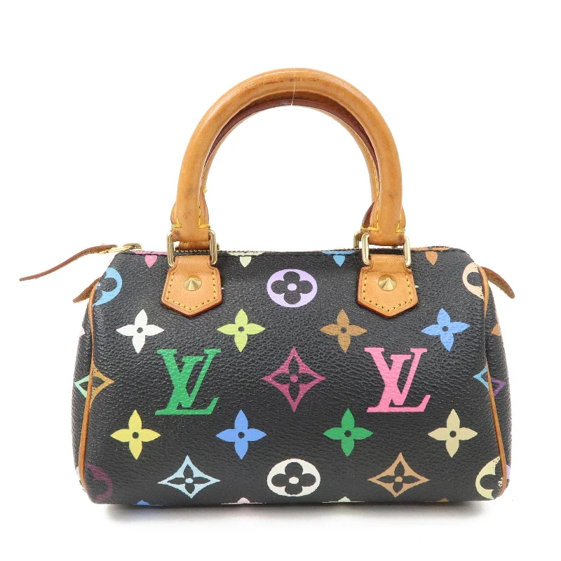 Louis Vuitton bags with a detachable mirror inside for on - the - go touch - upsLouis Vuitton Monogram Multi Color Mini Speedy Mini Bag M92644