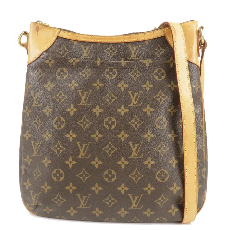 Ladies Louis Vuitton shoulder bags with a wide - width strap for comfortLouis Vuitton Monogram Odeon MM Shoulder Bag Brown M56389