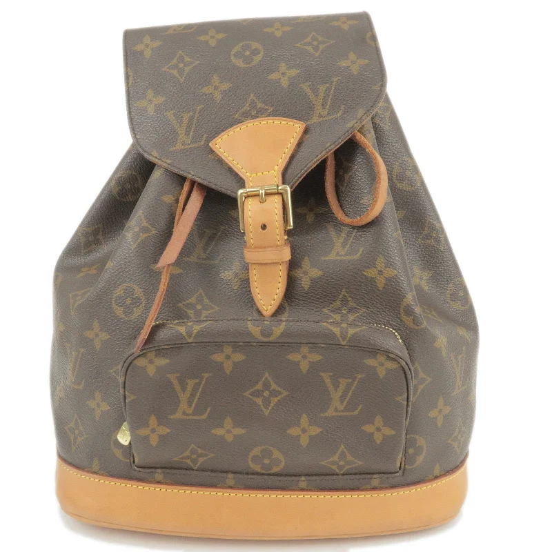 Ladies Louis Vuitton Petite Malle bags in a pastel color for a soft lookLouis Vuitton Monogram Montsouris MM Back Pack Bag M51136