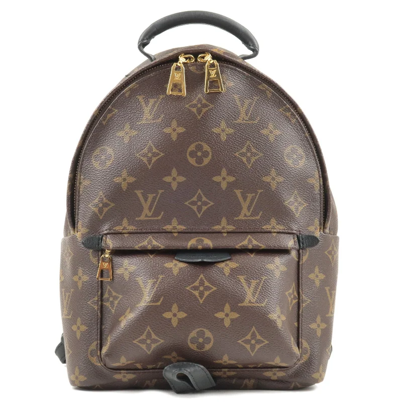 Louis Vuitton handbags with a patent - leather finish for a shiny lookLouis Vuitton Monogram Palm Springs PM Back Pack M41560