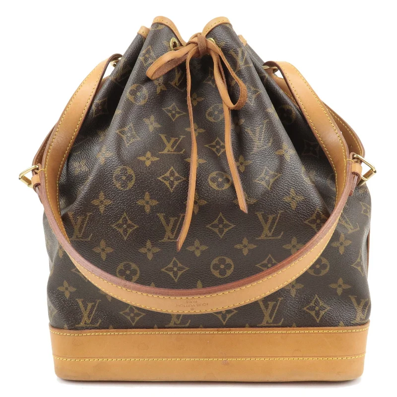 Louis Vuitton bags with a detachable mirror inside for on - the - go touch - upsLouis Vuitton Monogram Noe Shoulder Bag Hand Bag M42224