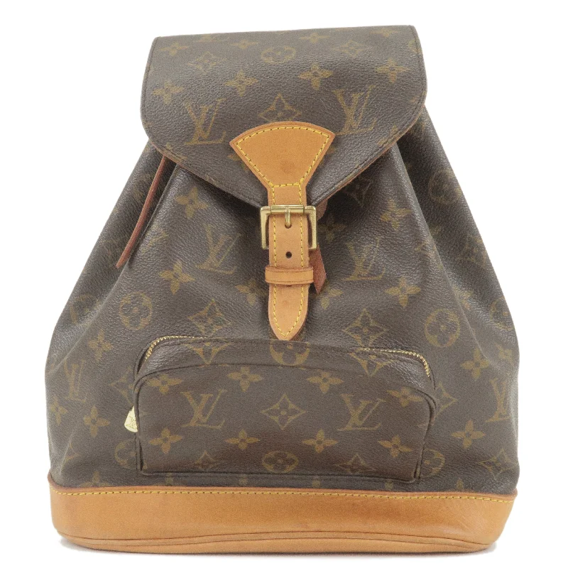 Louis Vuitton Twist bags with a contrast - colored interior for visual interestLouis Vuitton Monogram Montsouris MM Back Pack Bag M51136