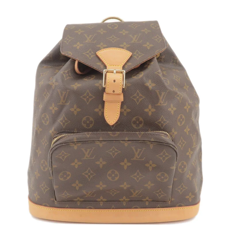 Louis Vuitton backpacks with a padded back panel for comfort during long - wearLouis Vuitton Monogram Montsouris GM Back Pack M51135