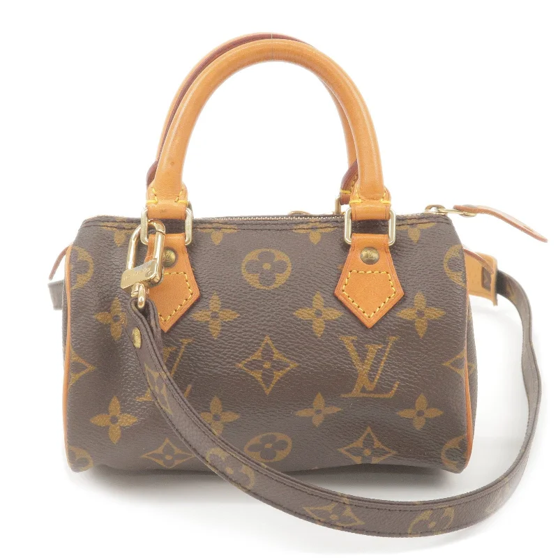 Louis Vuitton Alma bags with a leather - wrapped handle for a luxurious feelLouis Vuitton Monogram Mini Speedy & Strap M41534 J75010