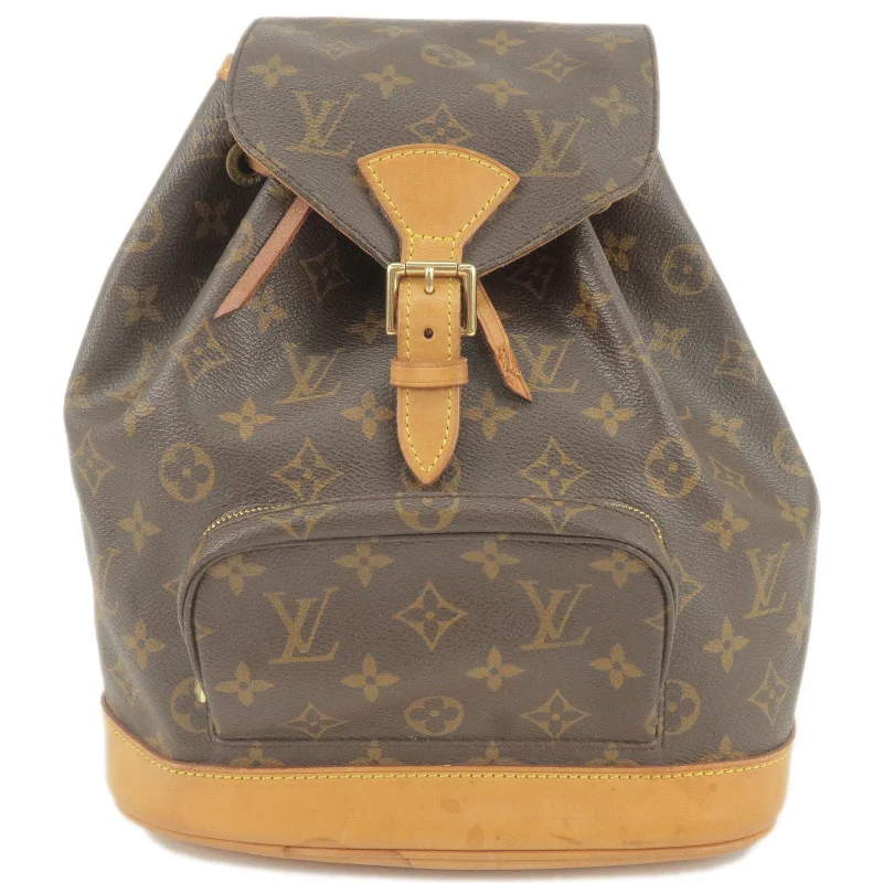 Louis Vuitton bags with a front - flap pocket for quick - access itemsLouis Vuitton Monogram Montsouris MM Back Pack Bag M51136