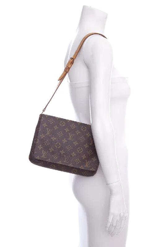 Louis Vuitton crossbody bags with a printed floral pattern for femininityLouis Vuitton Monogram Musette Tango Tote