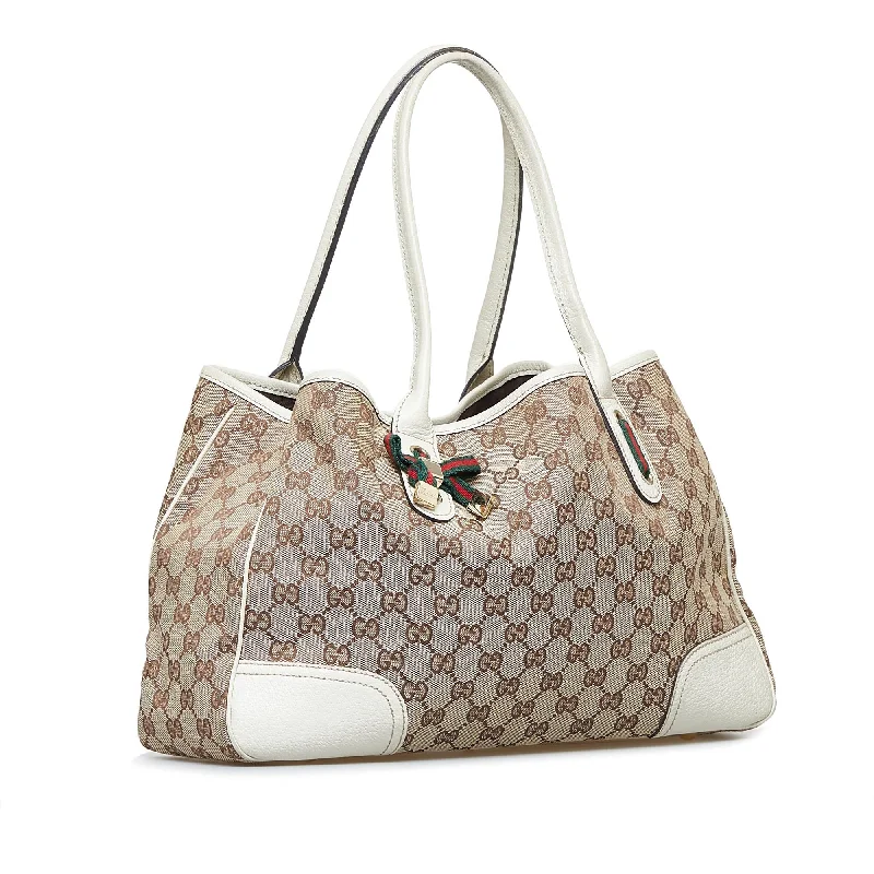 Gucci handbags for women with a metal - framed claspGucci GG Canvas Princy Tote (SHG-wfGuxY)