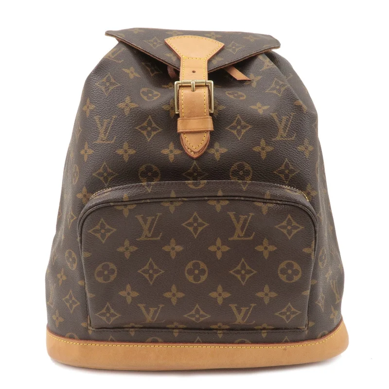 Louis Vuitton bags with a zip - around closure for enhanced securityLouis Vuitton Monogram Montsouris GM Back Pack Brown M51135