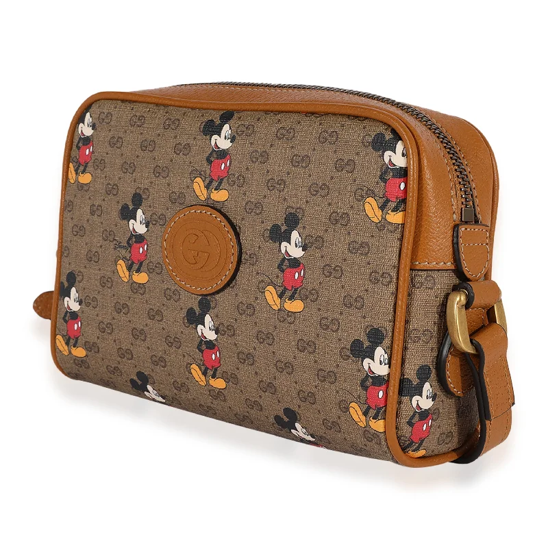 Women Gucci crossbody bags in a bold red colorGucci x Disney Vintage GG Supreme Mickey Mouse Shoulder Bag