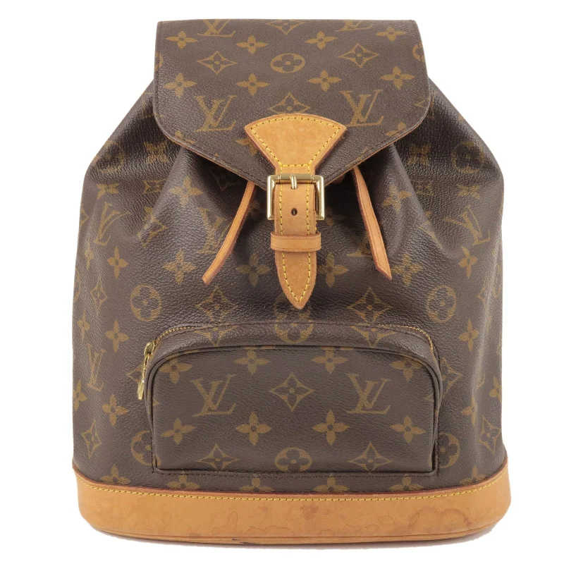 Louis Vuitton bags with a magnetic snap closure for easy accessLouis Vuitton Monogram Montsouris MM Back Pack Bag M51136