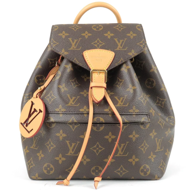 Louis Vuitton bags with a zip - around closure for enhanced securityLouis Vuitton Monogram Montsouris NMPM Back Pack M45501