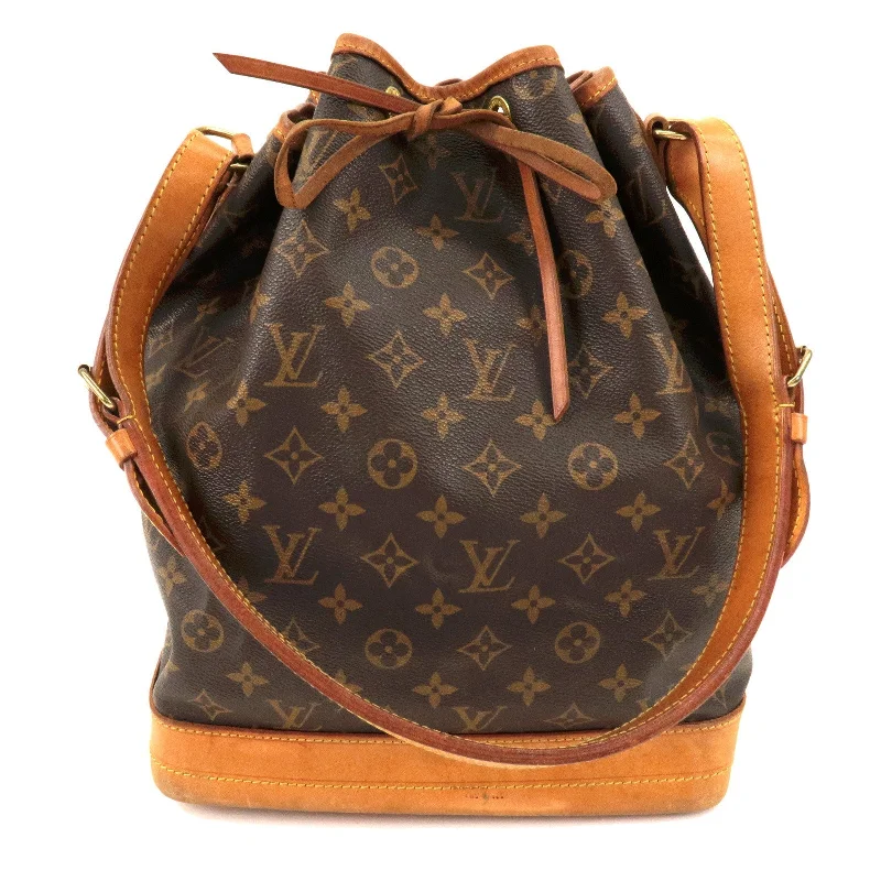 Ladies Louis Vuitton shoulder bags with a magnetic - closure flap for easeLouis Vuitton Monogram Noe Shoulder Bag Hand Bag Brown M42224