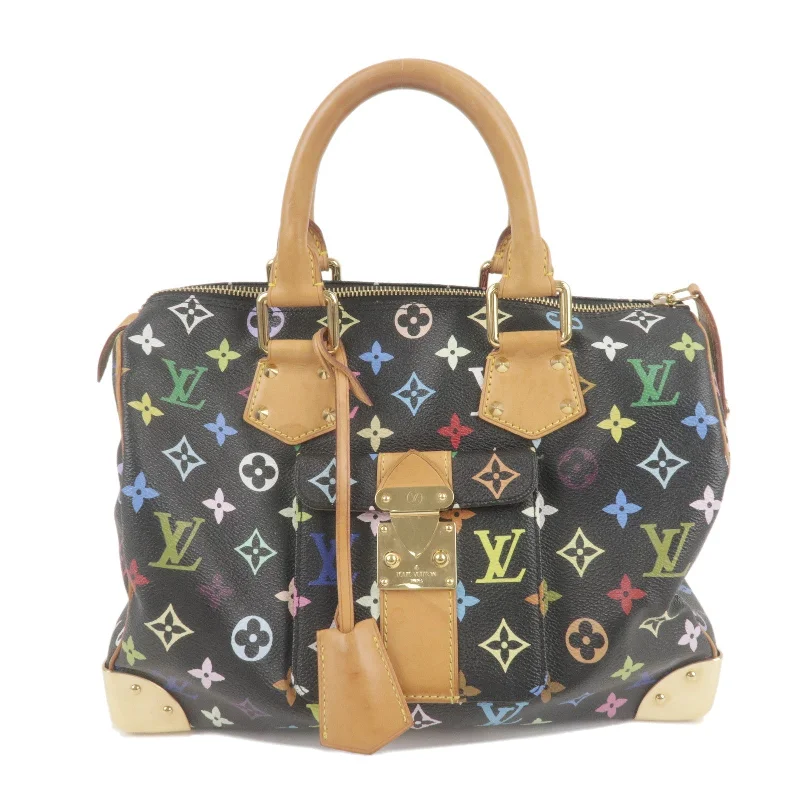 Louis Vuitton bags with a detachable mirror inside for on - the - go touch - upsLouis Vuitton Monogram Multi Color Speedy 30 Hand Bag M92642