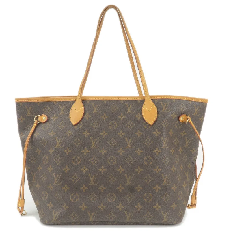 Louis Vuitton bags with a zip - around closure for enhanced securityLouis Vuitton Monogram Neverfull MM Tote Bag Hand Bag M40156