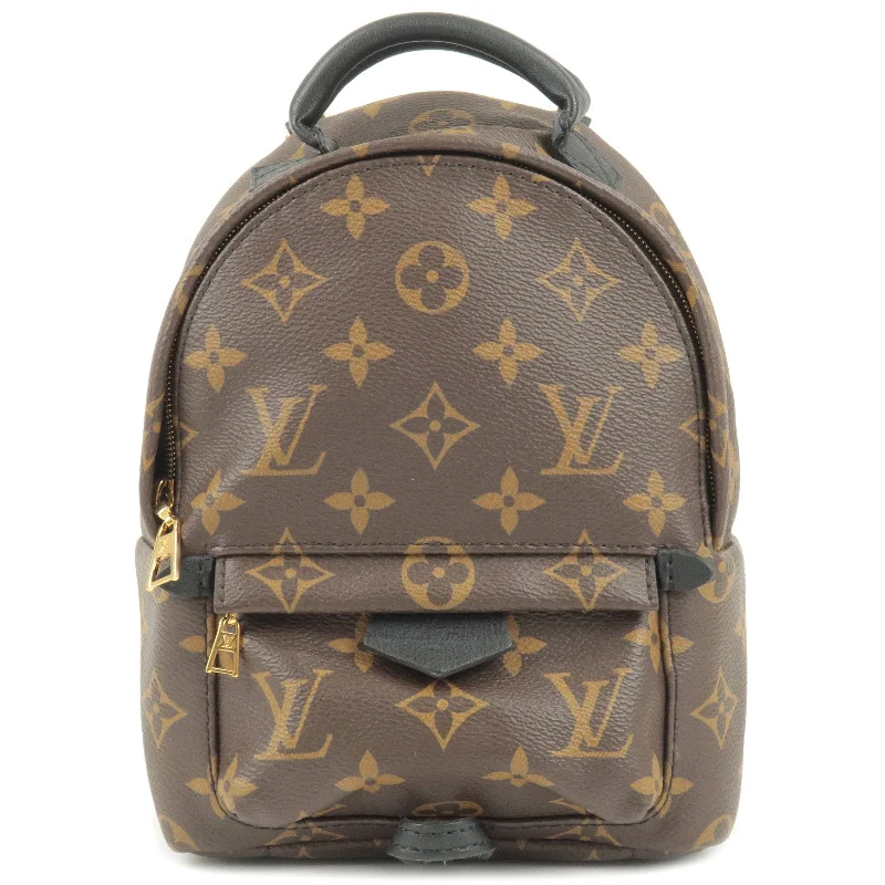 Louis Vuitton bags with a chain - link trim and a leather body for a modern edgeLouis Vuitton Monogram Palm Springs Mini Back Pack M44873