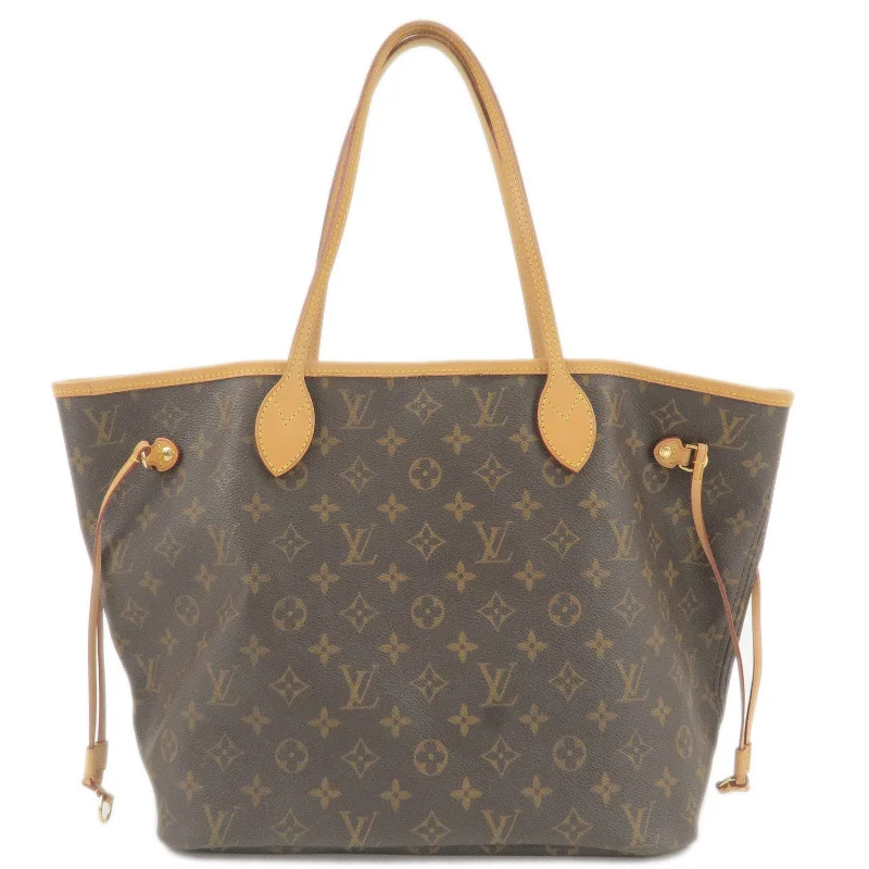 Louis Vuitton tote bags with a water - resistant coating for outdoor useLouis Vuitton Monogram Neverfull MM Tote Bag Hand Bag M40156