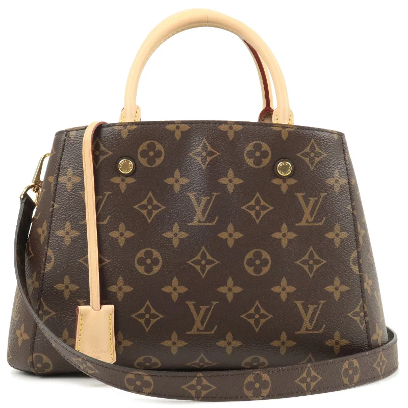 Louis Vuitton crossbody bags with a keychain holder for practicalityLouis Vuitton Monogram Montaigne BB 2Way Bag Hand Bag M41055