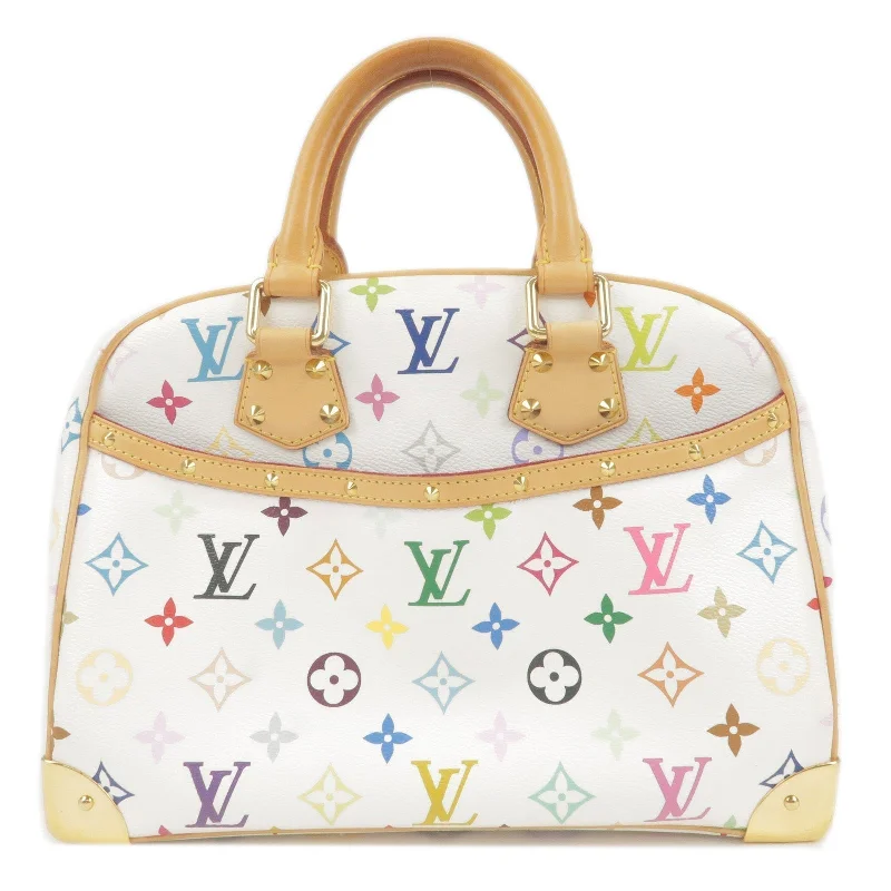 Louis Vuitton bags with a detachable mobile phone holder for convenienceLouis Vuitton Monogram Multi Color Trouville Hand Bag Blanc M92663