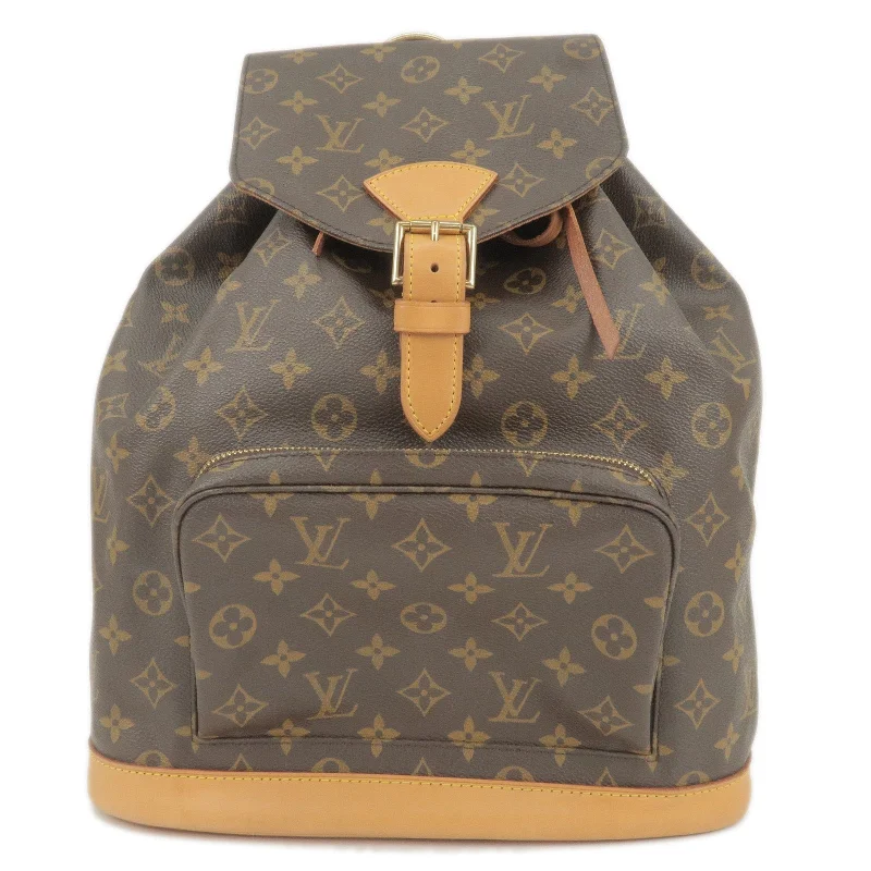 Ladies Louis Vuitton Capucines bags with a detachable shoulder strapLouis Vuitton Monogram Montsouris GM Back Pack M51135