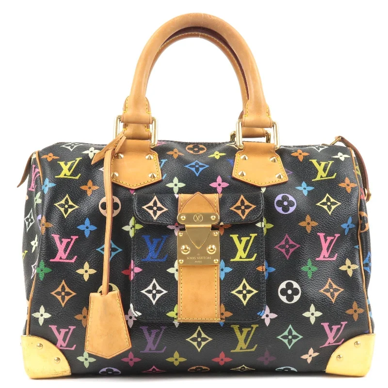 Louis Vuitton bags with a front - zip pocket for small items like keysLouis Vuitton Monogram Multi Color Speedy 30 Hand Bag M92642