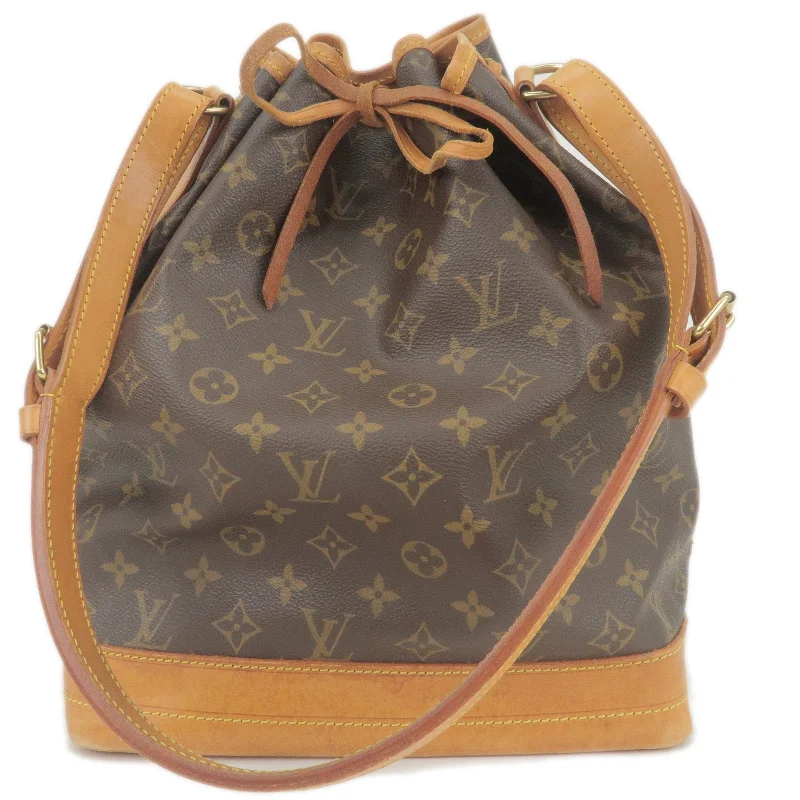 Louis Vuitton bags with a chain - link trim and a leather body for a modern edgeLouis Vuitton Monogram Noe Shoulder Bag M42224