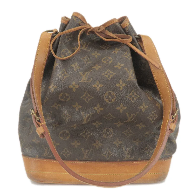 Louis Vuitton bags with a snap - button closure and a decorative charm for styleLouis Vuitton Monogram Noe Shoulder Bag M42224