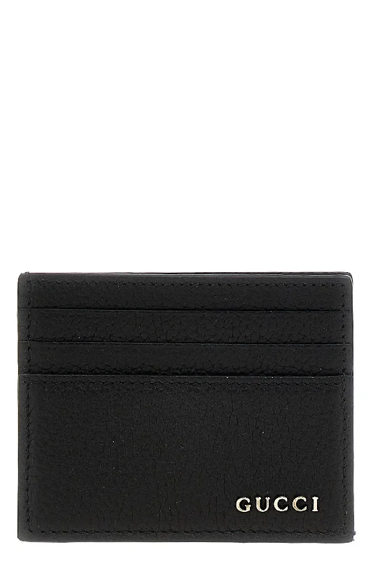 Women Gucci bags with a front - flap pocket for quick - access itemsGucci Men Logo Card Holder