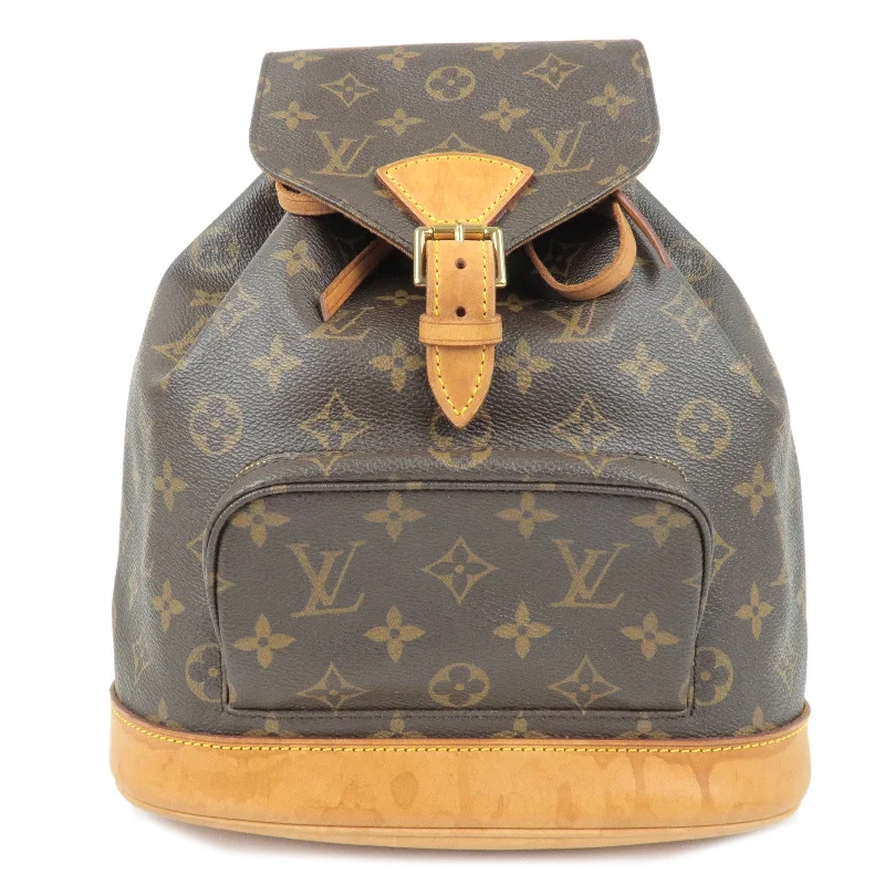 Ladies Louis Vuitton shoulder bags with a magnetic - closure flap for easeLouis Vuitton Monogram Montsouris MM Back Pack Bag M51136