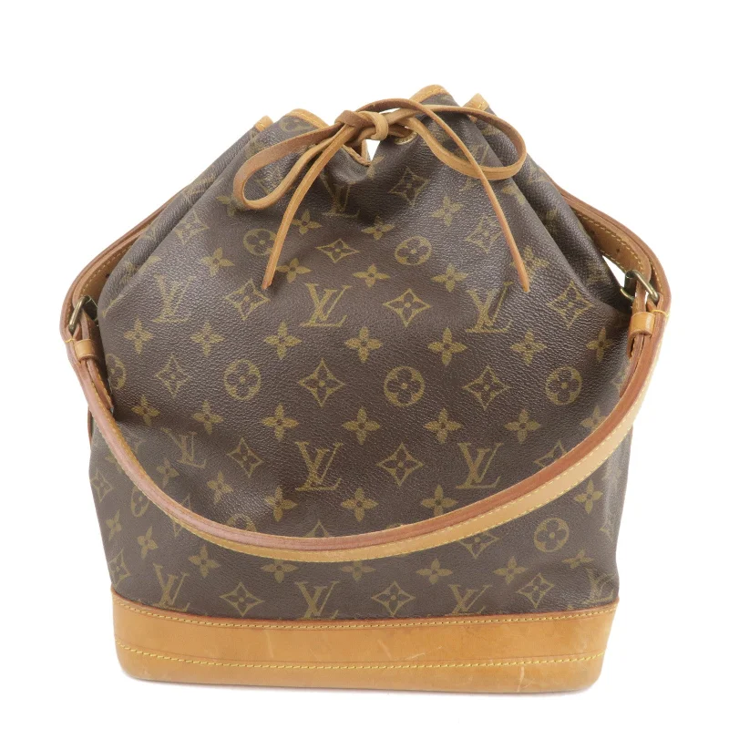 Ladies Louis Vuitton Petite Malle bags in a pastel color for a soft lookLouis Vuitton Monogram Noe Shoulder Bag Hand Bag Brown M42224