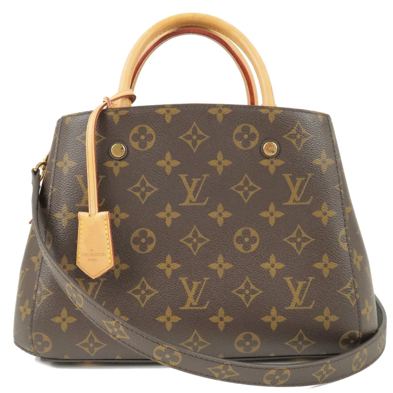 Louis Vuitton bags with a zippered interior pocket for better organizationLouis Vuitton Monogram Montaigne BB 2Way Bag Hand Bag M41055