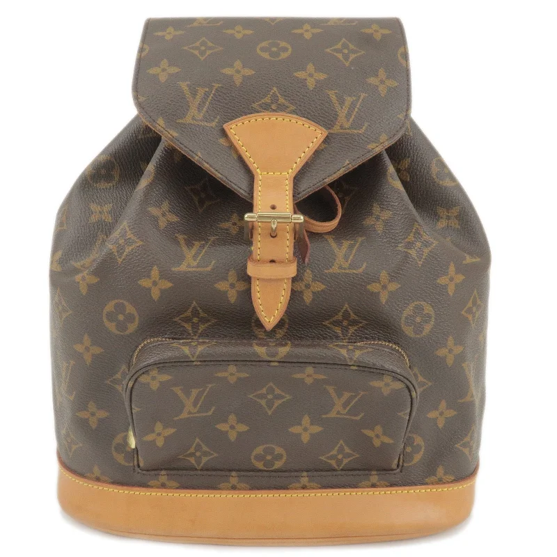 Ladies Louis Vuitton Petite Malle bags with a star - shaped charm for cutenessLouis Vuitton Monogram Montsouris MM Back Pack Bag M51136