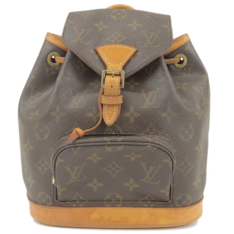 Louis Vuitton handbags with a beaded trim for a touch of glamourLouis Vuitton Monogram Mini Montsouris Back Pack Bag M51137