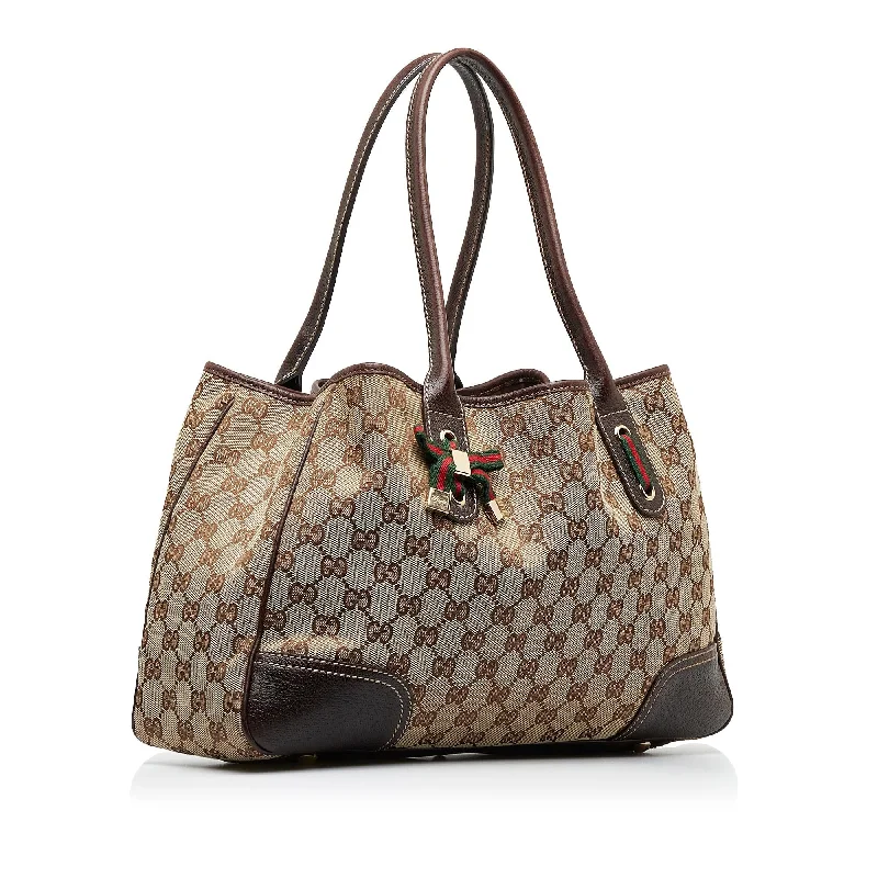 Ladies Gucci shoulder bags with a wide - width strapGucci GG Canvas Princy Tote Bag (SHG-CgZKf5)