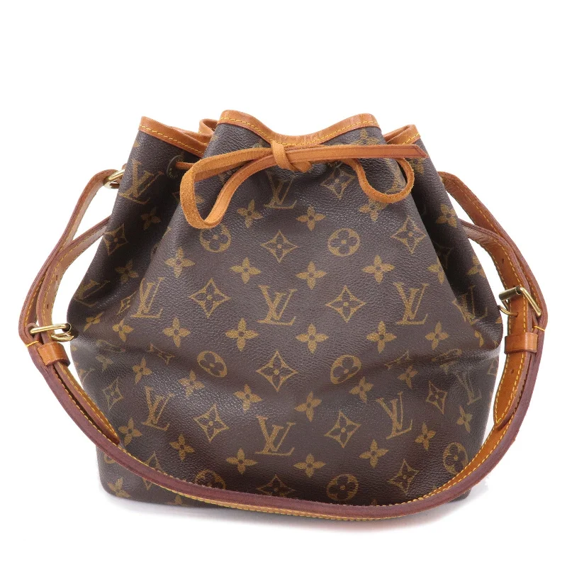 Louis Vuitton Alma bags with a detachable shoulder strap for versatilityLouis Vuitton Monogram Petit Noe Shoulder Bag Brown M42226